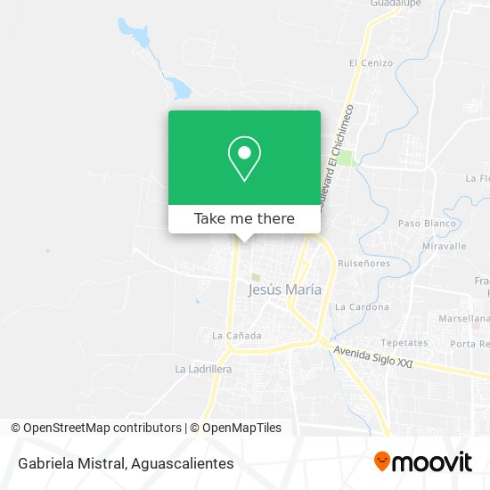 Mapa de Gabriela Mistral