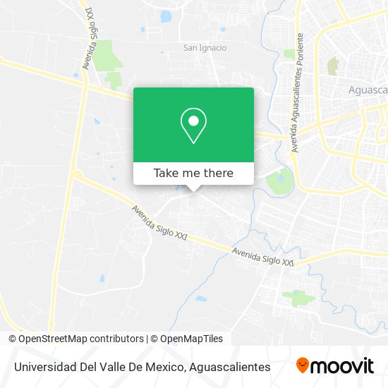 Universidad Del Valle De Mexico map