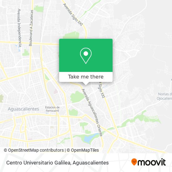Mapa de Centro Universitario Galilea