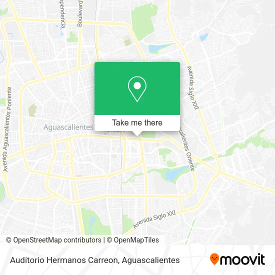 Mapa de Auditorio Hermanos Carreon