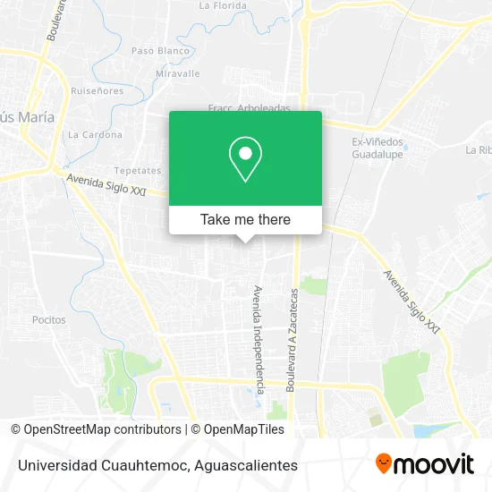 Mapa de Universidad Cuauhtemoc
