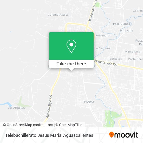 Telebachillerato Jesus Maria map