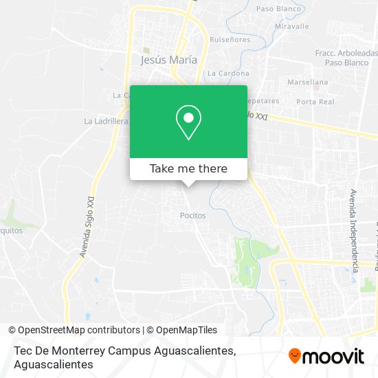 Mapa de Tec De Monterrey Campus Aguascalientes