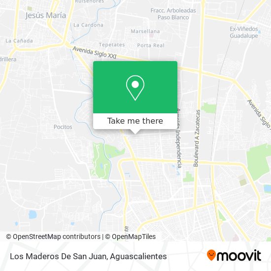 Mapa de Los Maderos De San Juan