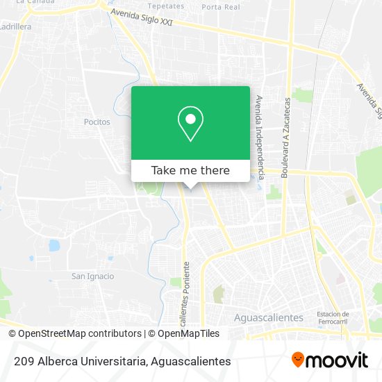 209 Alberca Universitaria map