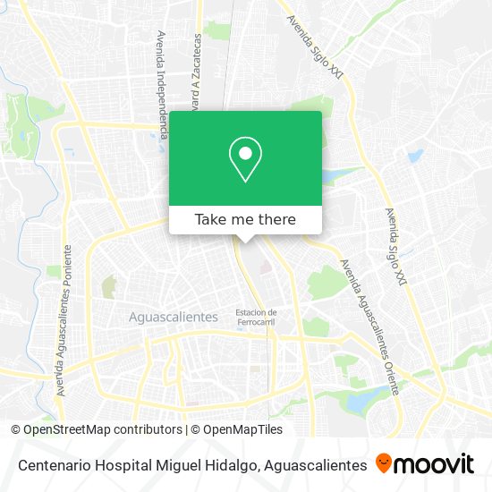 Mapa de Centenario Hospital Miguel Hidalgo