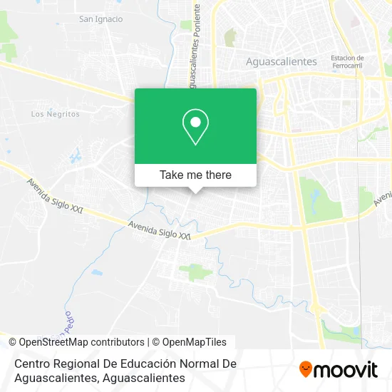 Mapa de Centro Regional De Educación Normal De Aguascalientes
