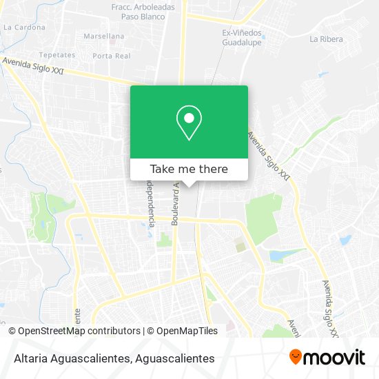 Altaria Aguascalientes map