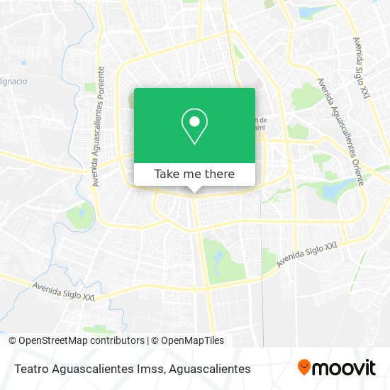 Teatro Aguascalientes Imss map