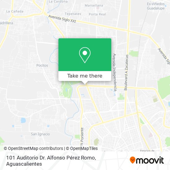 Mapa de 101 Auditorio Dr. Alfonso Pérez Romo