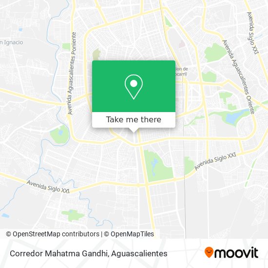 Corredor Mahatma Gandhi map