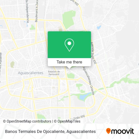 Mapa de Banos Termales De Ojocaliente