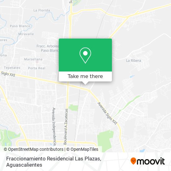 Fraccionamiento Residencial Las Plazas map
