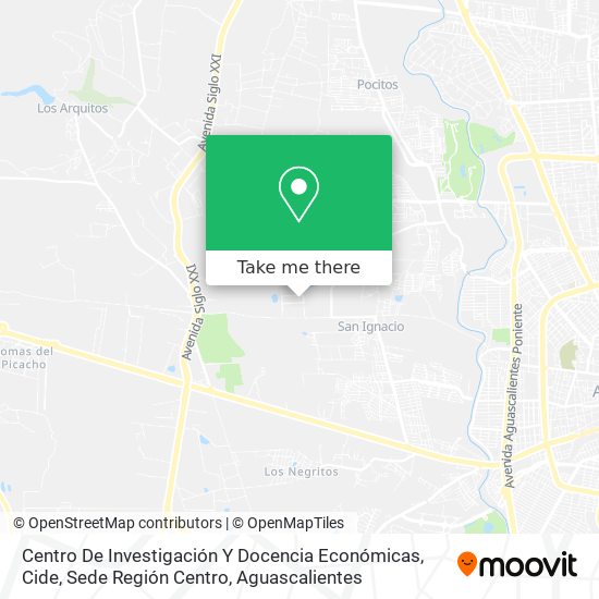 Centro De Investigación Y Docencia Económicas, Cide, Sede Región Centro map