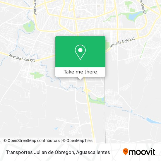 Transportes Julian de Obregon map