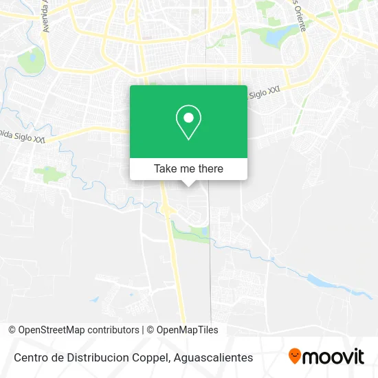 Centro de Distribucion Coppel map