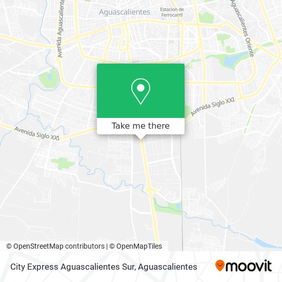 Mapa de City Express Aguascalientes Sur
