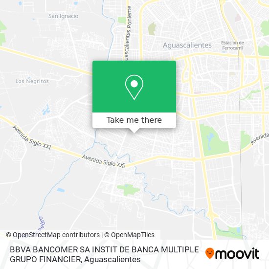 Mapa de BBVA BANCOMER SA INSTIT DE BANCA MULTIPLE GRUPO FINANCIER