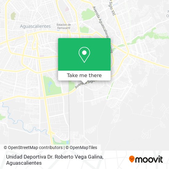 Mapa de Unidad Deportiva Dr. Roberto Vega Galina