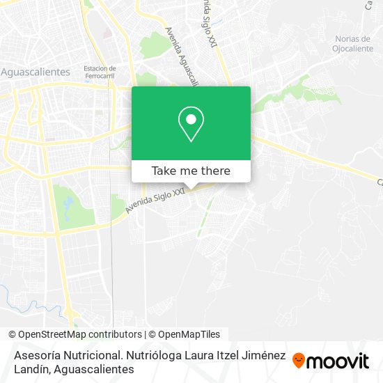 Asesoría Nutricional. Nutrióloga Laura Itzel Jiménez Landín map