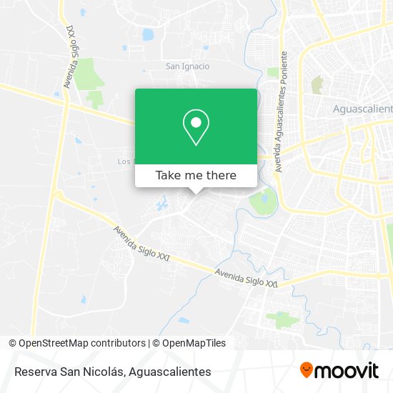 Reserva San Nicolás map