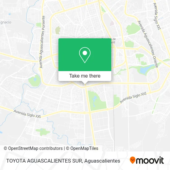 TOYOTA AGUASCALIENTES SUR map