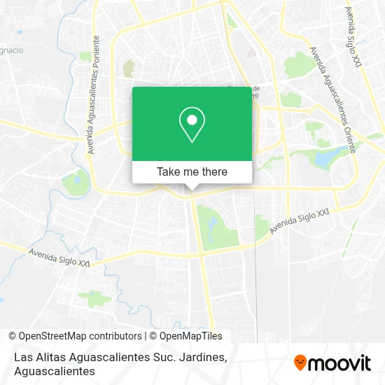 Las Alitas Aguascalientes Suc. Jardines map