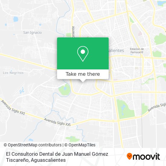 Mapa de El Consultorio Dental de Juan Manuel Gómez Tiscareño