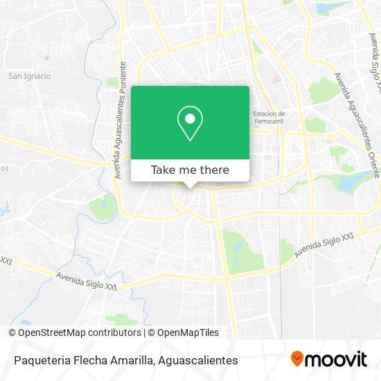 Mapa de Paqueteria Flecha Amarilla