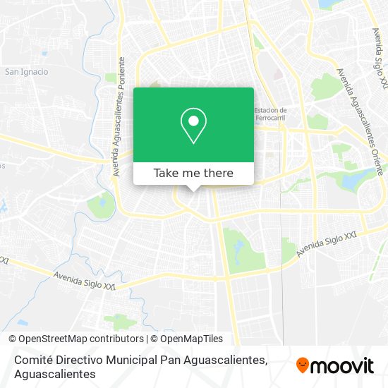 Comité Directivo Municipal Pan Aguascalientes map