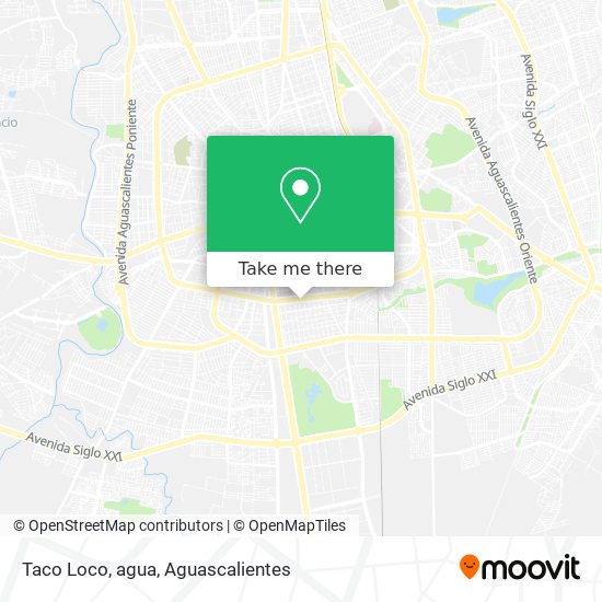 Taco Loco, agua map