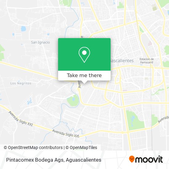 Pintacomex Bodega Ags map