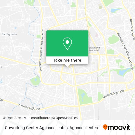 Coworking Center Aguascalientes map