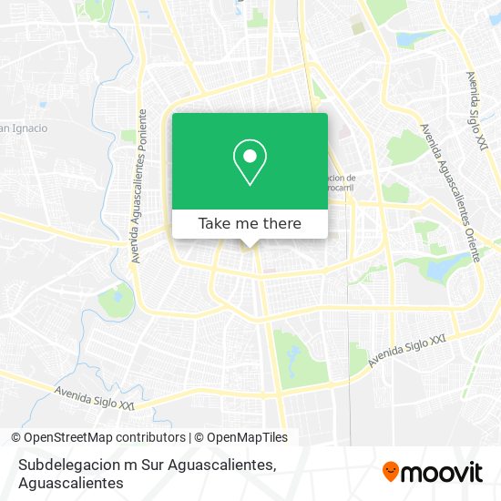 Subdelegacion m Sur Aguascalientes map