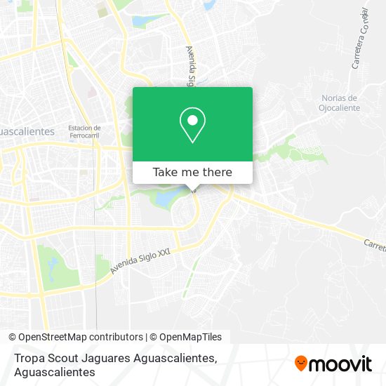 Tropa Scout Jaguares Aguascalientes map