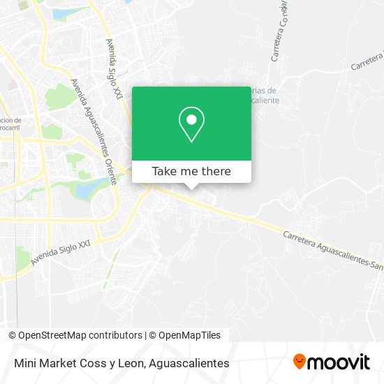 Mapa de Mini Market Coss y Leon