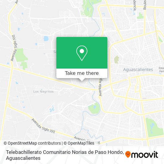 Mapa de Telebachillerato Comunitario Norias de Paso Hondo