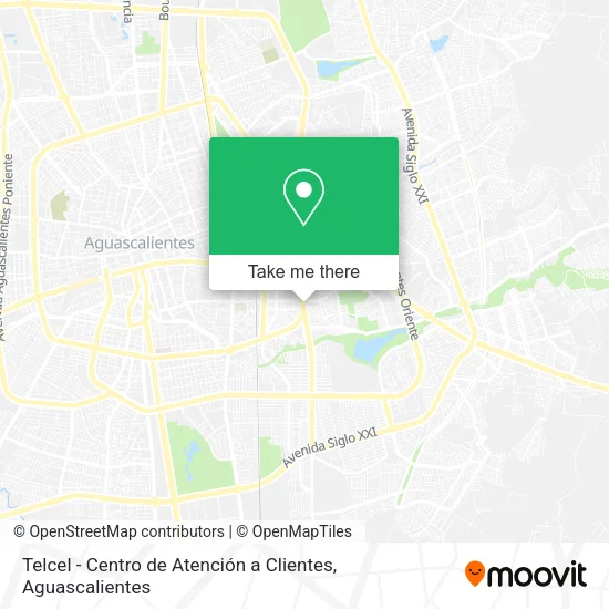 Mapa de Telcel - Centro de Atención a Clientes