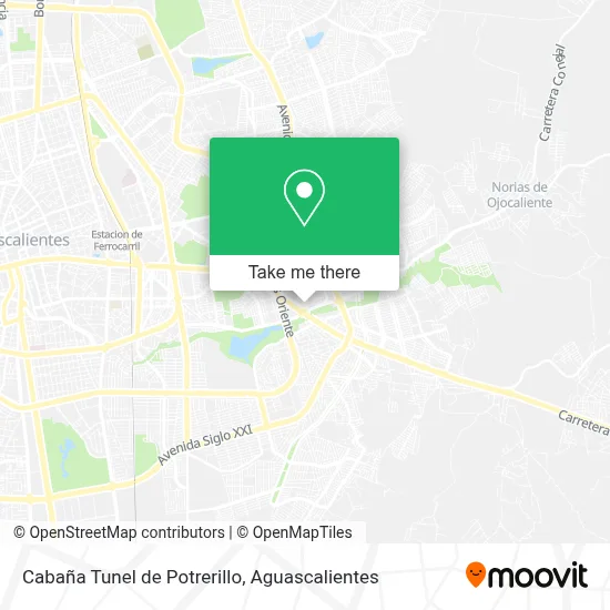 Cabaña Tunel de Potrerillo map