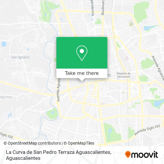 La Curva de San Pedro Terraza Aguascalientes map