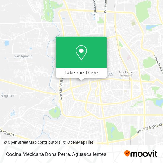 Cocina Mexicana Dona Petra map