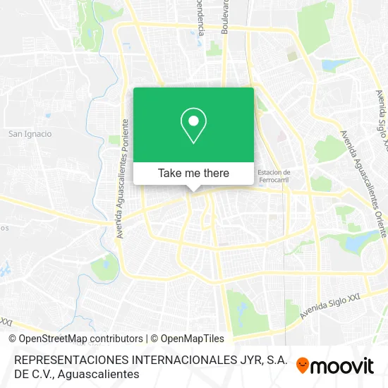 REPRESENTACIONES INTERNACIONALES JYR, S.A. DE C.V. map