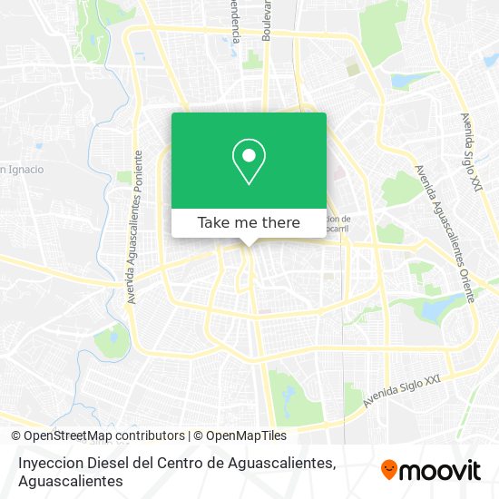 Mapa de Inyeccion Diesel del Centro de Aguascalientes