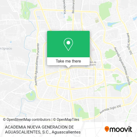 ACADEMIA NUEVA GENERACION DE AGUASCALIENTES, S.C. map