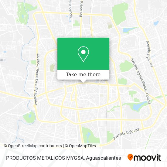 PRODUCTOS METALICOS MYGSA map