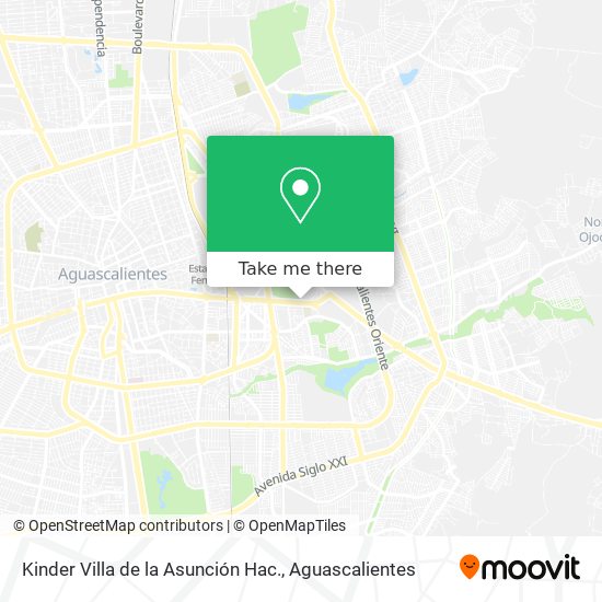 Mapa de Kinder Villa de la Asunción Hac.