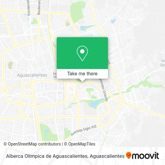 Alberca Olimpica de Aguascalientes map