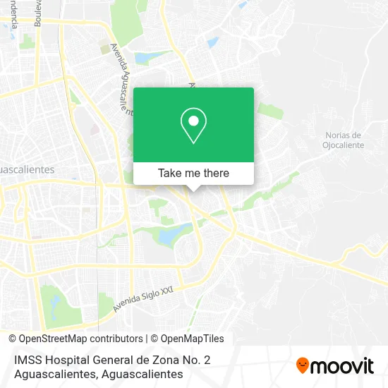 IMSS Hospital General de Zona No. 2 Aguascalientes map