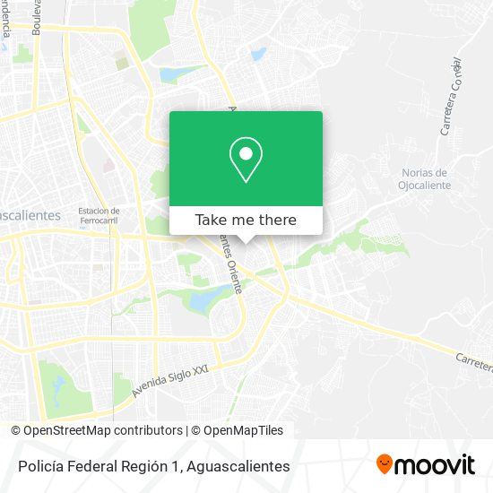 Mapa de Policía Federal Región 1