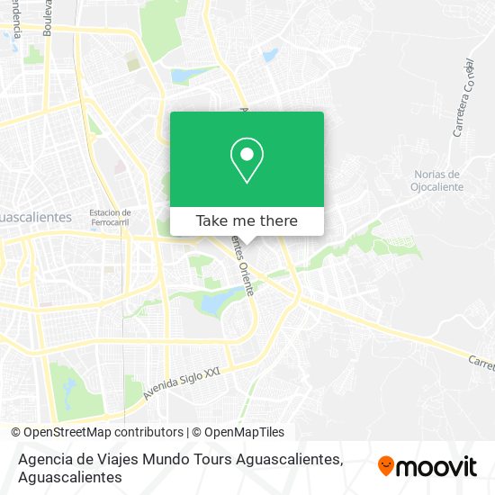 Agencia de Viajes Mundo Tours Aguascalientes map